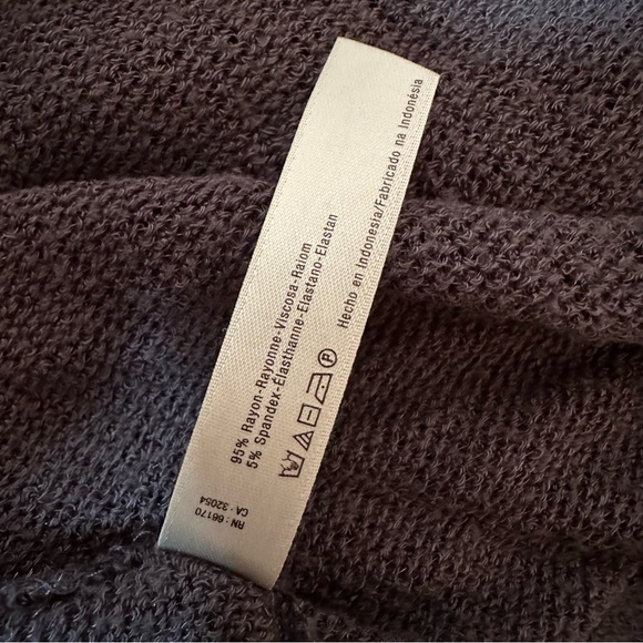 Free People FP Beach Long Ribbed Duster Cardigan Long Grey Large - Picture 3 of 12